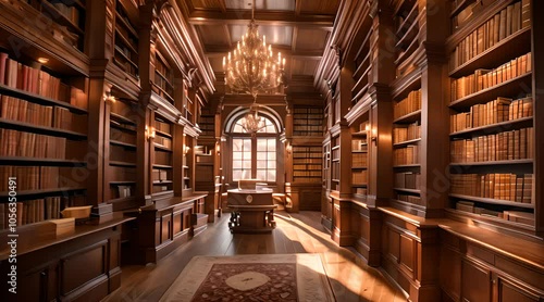 Wallpaper Mural library shelves with books Torontodigital.ca