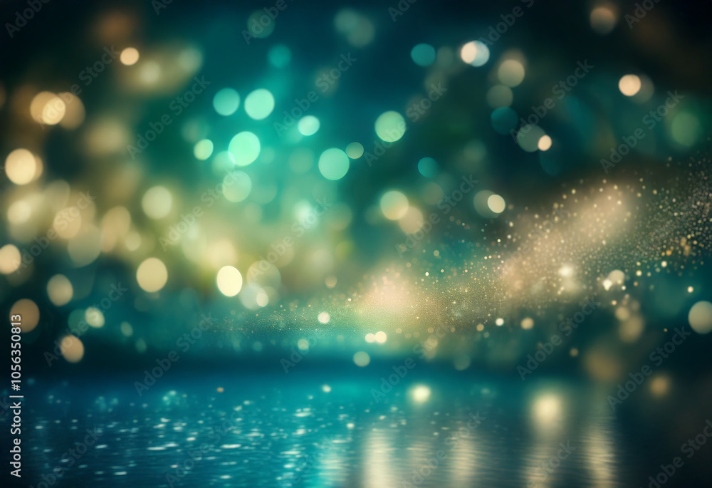 © joeycheung - Abstract background with a shimmering surface reflecting out of focus glowing lights. © joeycheung - Abstract background with a shimmering surface reflecting out of focus glowing lights.