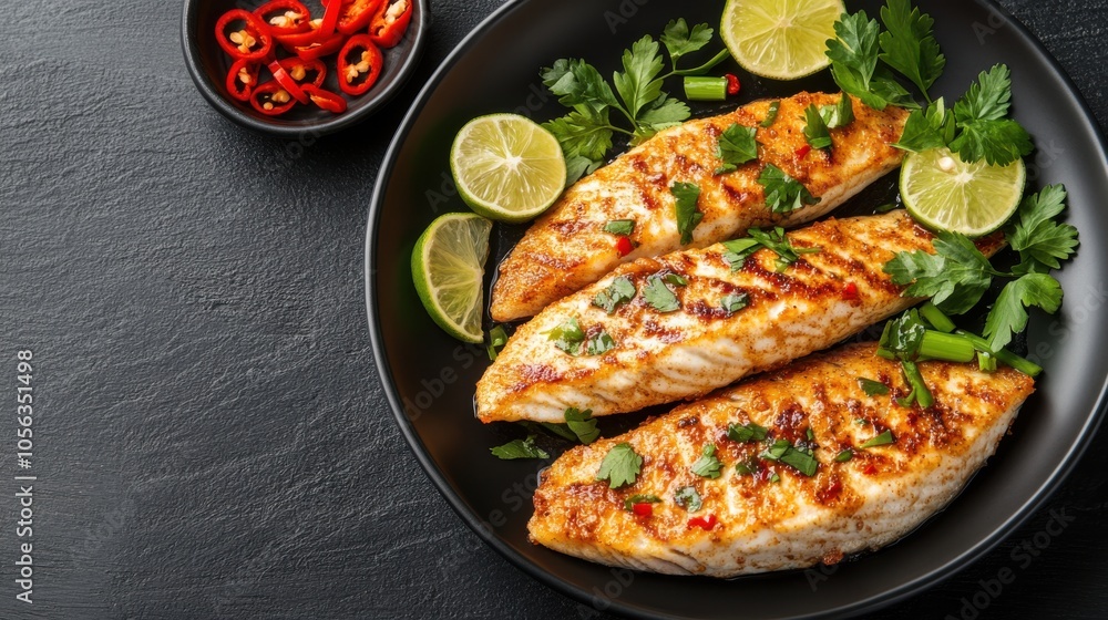 Traditional Thai Style Fried Fish with Chili Sauce Traditional Thai Style Fried Fish with Chili Sauce