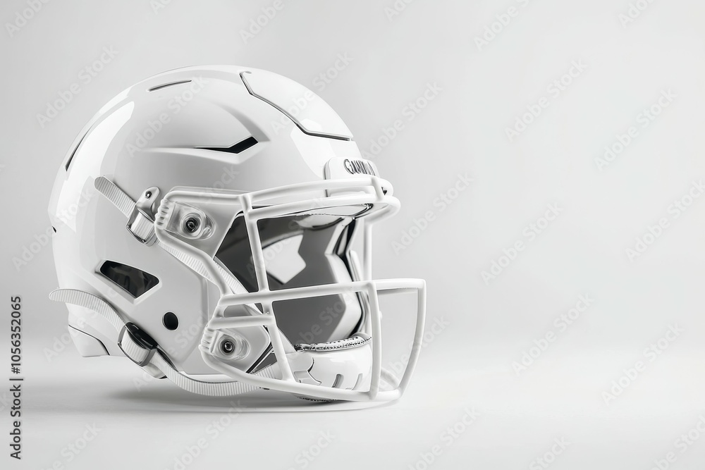 Fototapeta premium American football helmet. Backdrop with selective focus and copy space for text