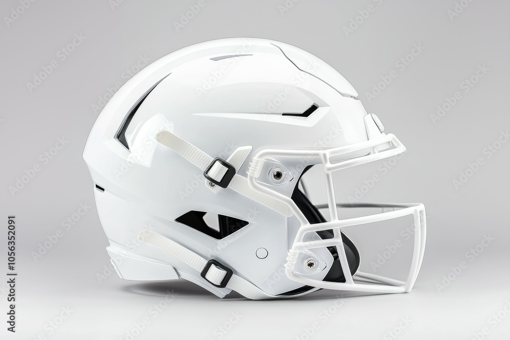 Fototapeta premium American football helmet. Backdrop with selective focus and copy space for text