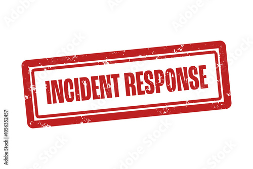 Incident Response. A red stamp isolated on white background. photo