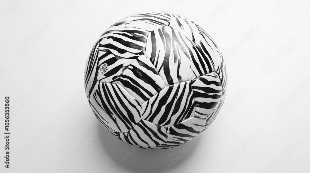 Artistic representation of a classic black and white soccer ball on a pristine white backdrop, showcasing its iconic pattern Artistic representation of a classic black and white soccer ball on a pristine white backdrop, showcasing its iconic pattern