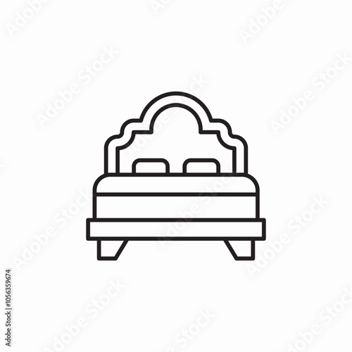 bed sleep icon sign vector