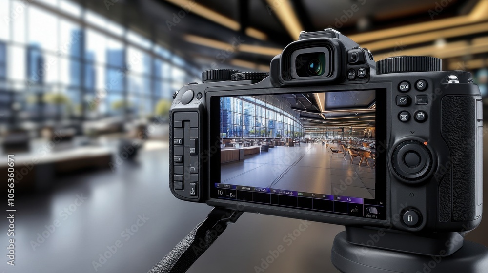 Camera Capturing Modern Interior Design Scene Camera Capturing Modern Interior Design Scene