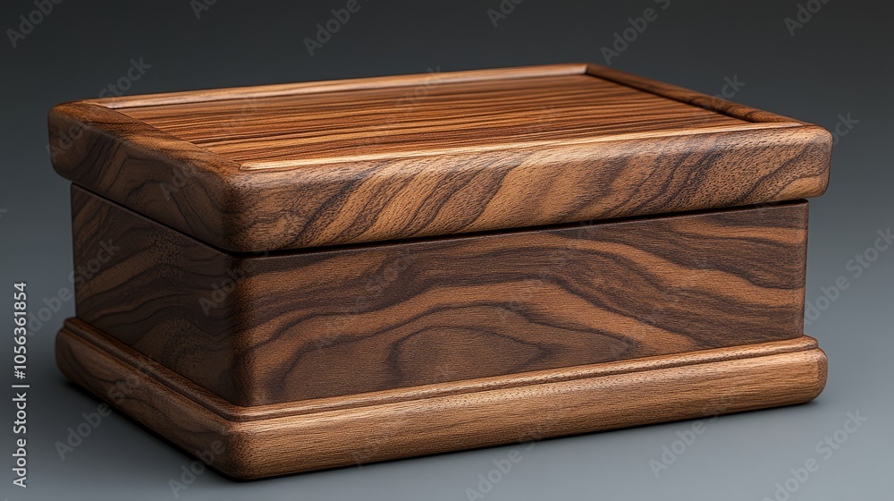 Elegant Wooden Box with Lid Walnut Wood Grain Pattern Elegant Wooden Box with Lid Walnut Wood Grain Pattern