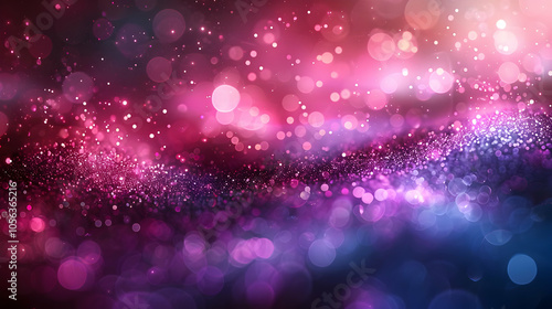 Abstract Background with Purple and Blue Bokeh Lights