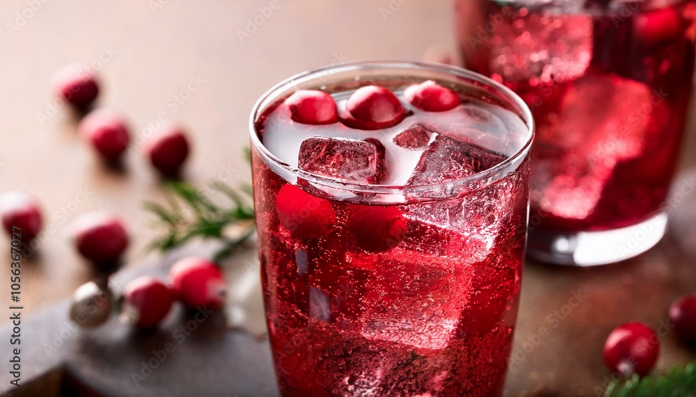 Cranberry drink with ice Cranberry drink with ice