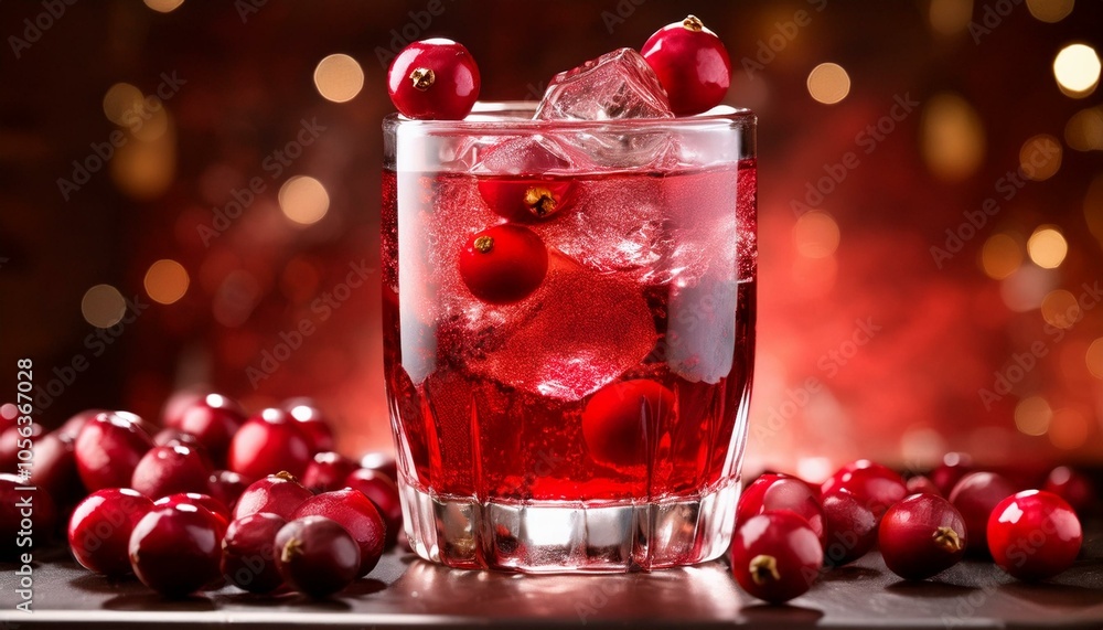 Cranberry drink with ice Cranberry drink with ice