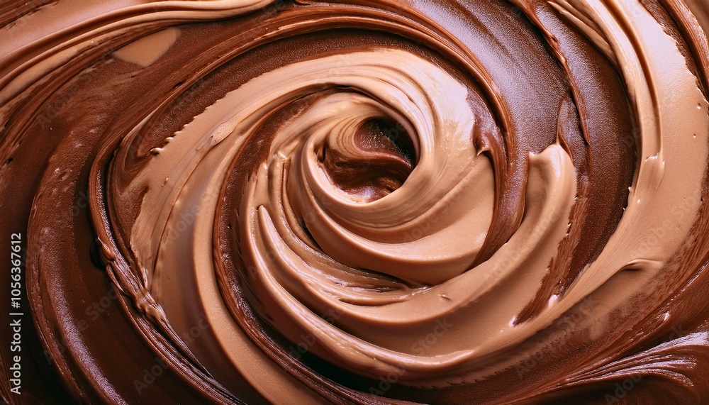 Swirling chocolate spread Swirling chocolate spread