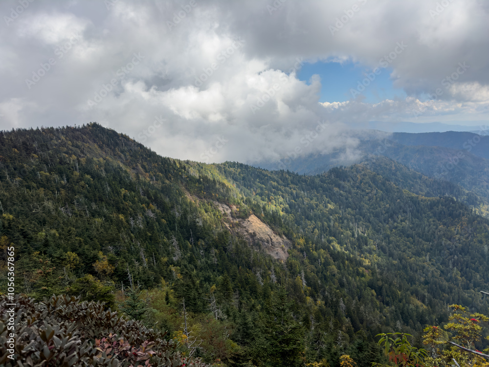 Low Clouds Held Back By Ridge In Great Smoky Mountains Low Clouds Held Back By Ridge In Great Smoky Mountains