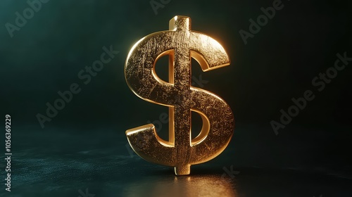 Gold Money Symbol, Generative AI