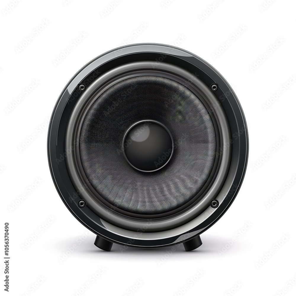 Black Speaker Driver   Front View   High Quality Audio