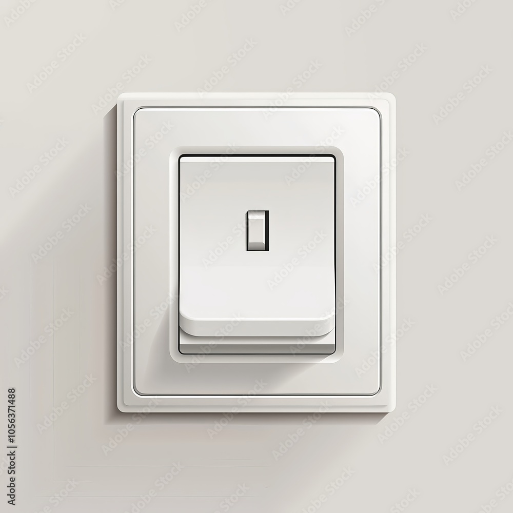 White Light Switch on Wall White Light Switch on Wall