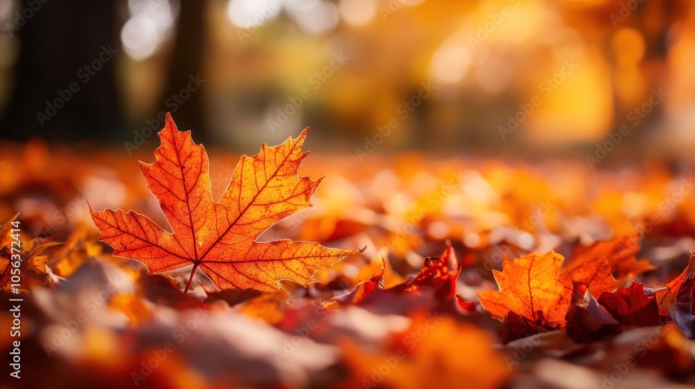 Autumnal Leaves in Golden Light Autumnal Leaves in Golden Light