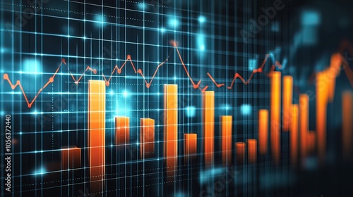 Financial Growth Chart on a Digital Screen