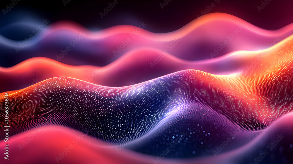 Abstract Background with Wavy Lines and Bright Colors Abstract Background with Wavy Lines and Bright Colors