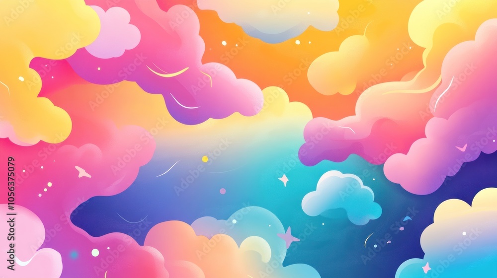 Colorful Dreamy Clouds Colorful Dreamy Clouds