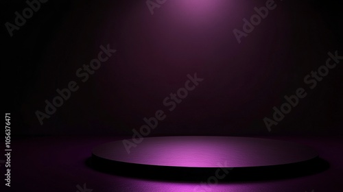 Product stage for presentation in dark purple color. ,generative ai