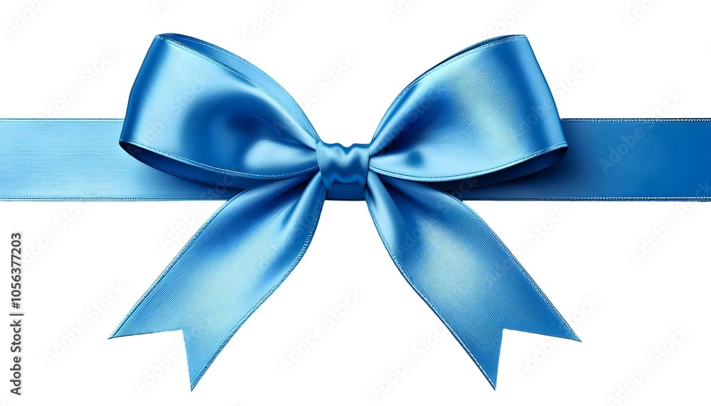 Diagonally sky blue silk cross ribbons with bow isolated on white background, wallpaper Diagonally sky blue silk cross ribbons with bow isolated on white background, wallpaper