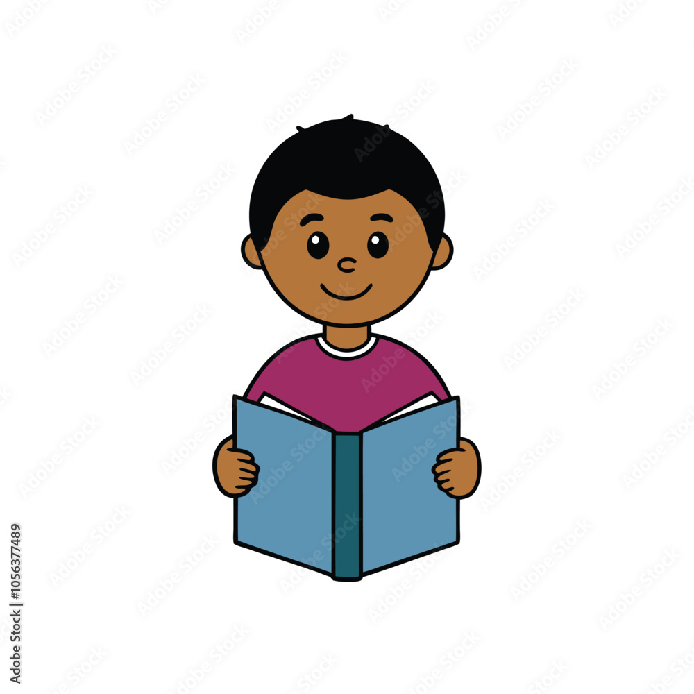 Cute Boy Reading a Book Charming Illustrations for Educational and Creative Projects Cute Boy Reading a Book Charming Illustrations for Educational and Creative Projects