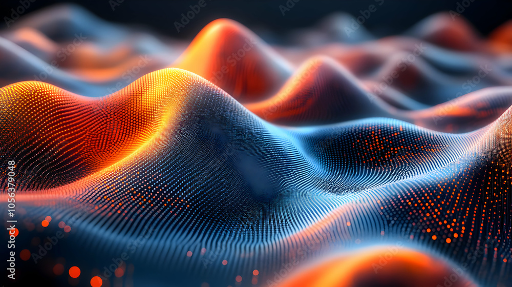 Abstract 3D Background with Orange and Blue Hues Abstract 3D Background with Orange and Blue Hues