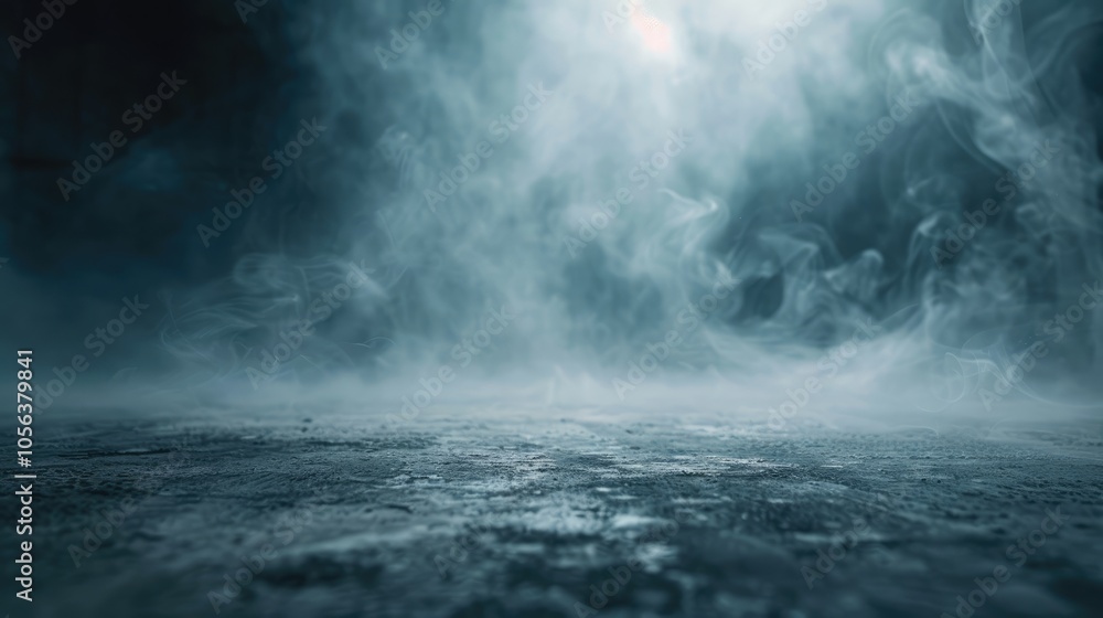 Halloween Abstract Background Featuring Smoke on Cement Floor and Blurred Fog Halloween Abstract Background Featuring Smoke on Cement Floor and Blurred Fog