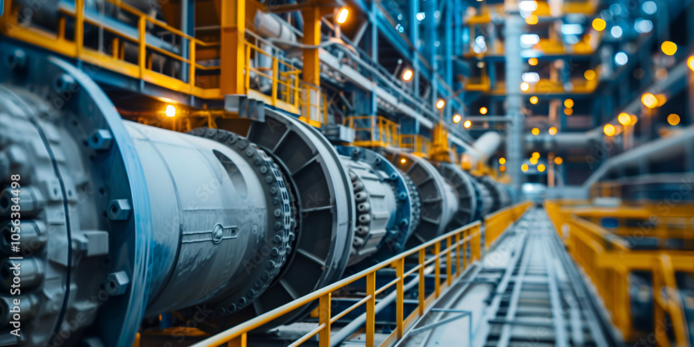 Heavy Industrial Equipment in Factory, Machinery for Metal Processing and Manufacturing Heavy Industrial Equipment in Factory, Machinery for Metal Processing and Manufacturing