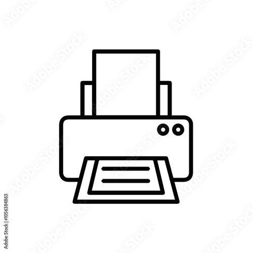 Computer Printer icon symbol vector illustration