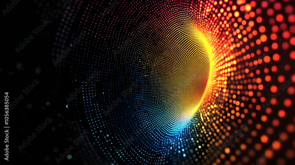 Abstract Background with Colorful Glowing Dots Abstract Background with Colorful Glowing Dots