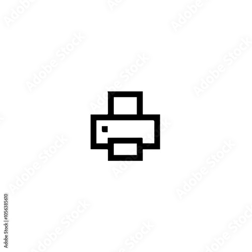 Computer Printer icon symbol vector illustration