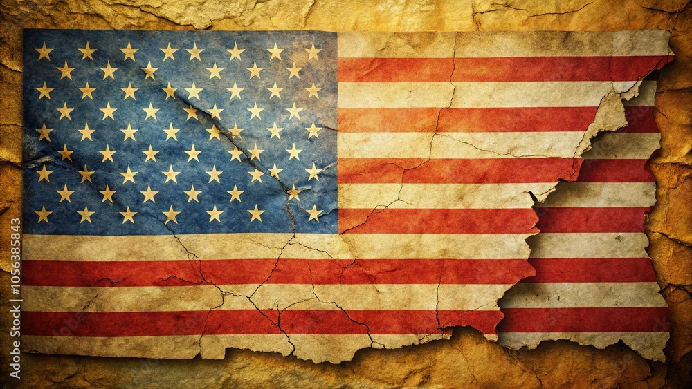 Cracked paper, symbolic of time and history, displays a Montana map and the Stars and Stripes. Cracked paper, symbolic of time and history, displays a Montana map and the Stars and Stripes.