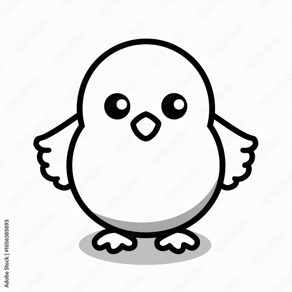 A cute Easter chick illustration features a round shape with wings and a cheerful expression, ideal for holiday-themed projects and decorations A cute Easter chick illustration features a round shape with wings and a cheerful expression, ideal for holiday-themed projects and decorations
