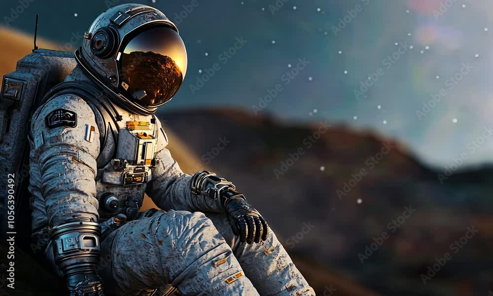 Astronaut Contemplating the Cosmos Astronaut Contemplating the Cosmos