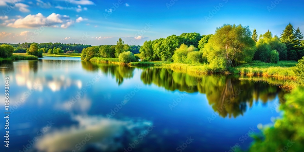Havelland's picturesque lake becomes a toy-like scene through tilt-shift photography. Havelland's picturesque lake becomes a toy-like scene through tilt-shift photography.