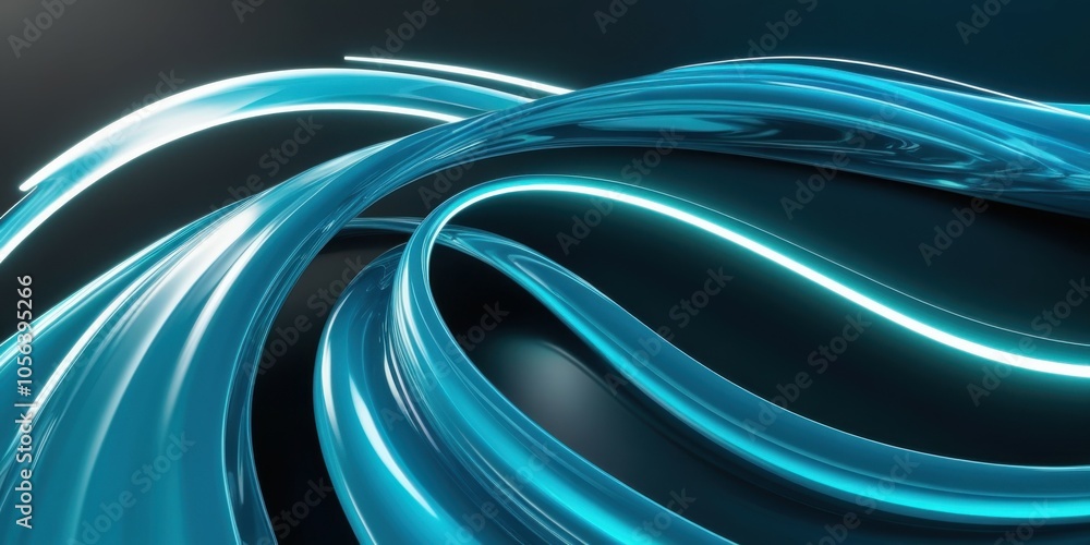 Abstract blue light trails, curved neon lines, dark background, futuristic, dynamic, energy flow, digital art, sleek, minimalist, glowing effects, motion blur, high contrast, cyberpunk aesthetic, smoo Abstract blue light trails, curved neon lines, dark background, futuristic, dynamic, energy flow, digital art, sleek, minimalist, glowing effects, motion blur, high contrast, cyberpunk aesthetic, smoo