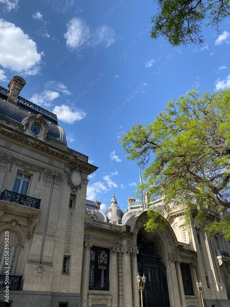 Fototapeta premium building with beautiful architecture in Buenos Aires in Argentina. known for its eclectic style architecture and bustling city life.