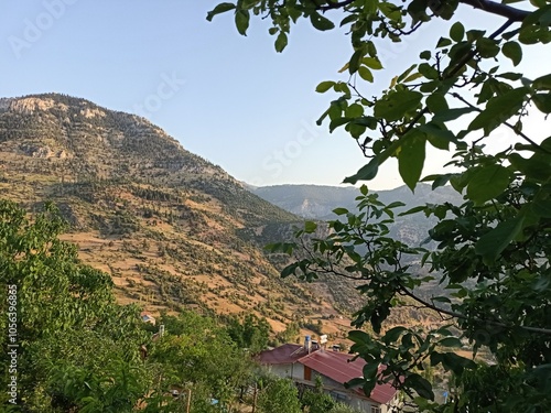village in the mountains of island