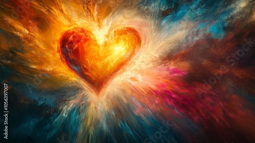 Colorful Heart Representation Symbolizing Life and Donation