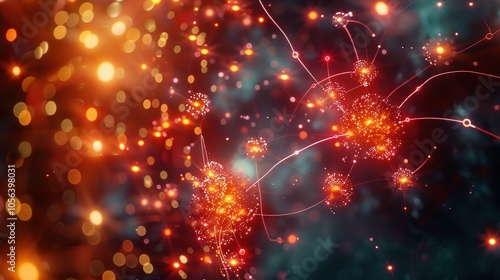 Glowing Connections: A Close-Up Exploration of Molecular Structures in Science and Technology