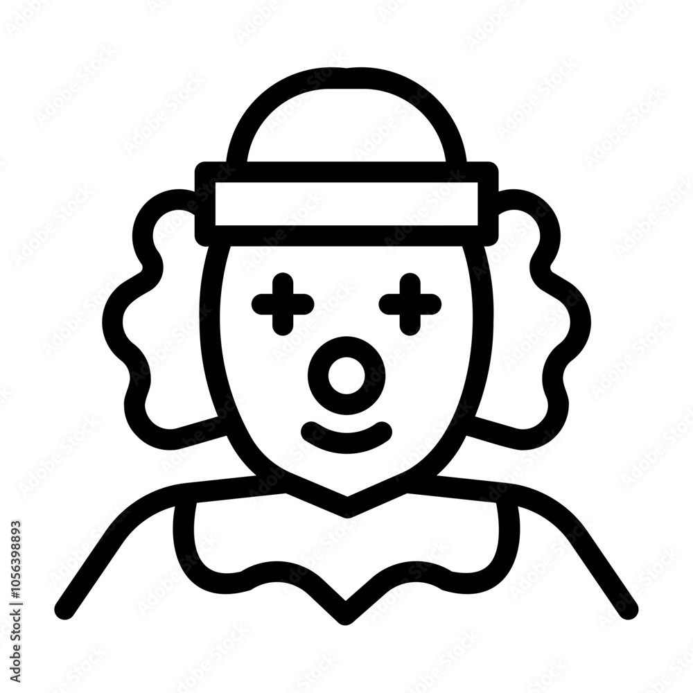 clown Line Icon clown Line Icon