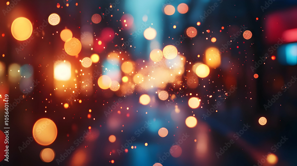 Abstract Bokeh Background with Golden Lights Abstract Bokeh Background with Golden Lights