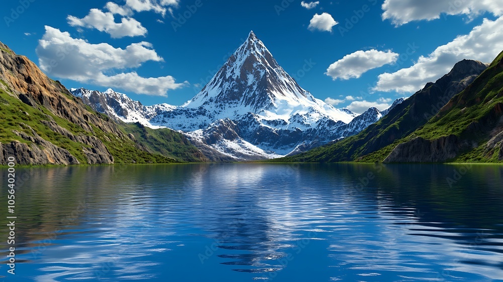 Majestic mountain reflection Majestic mountain reflection