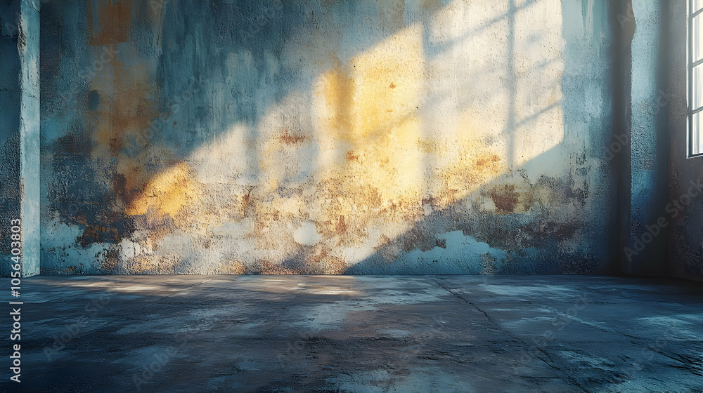 Grunge Concrete Wall and Floor 3D Background Grunge Concrete Wall and Floor 3D Background