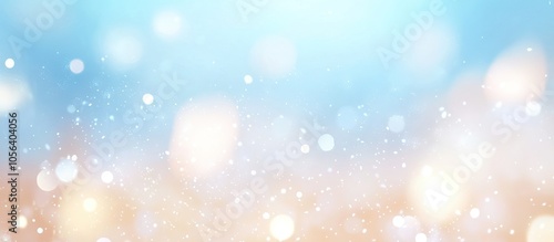 Abstract Blue and Peach Bokeh Background