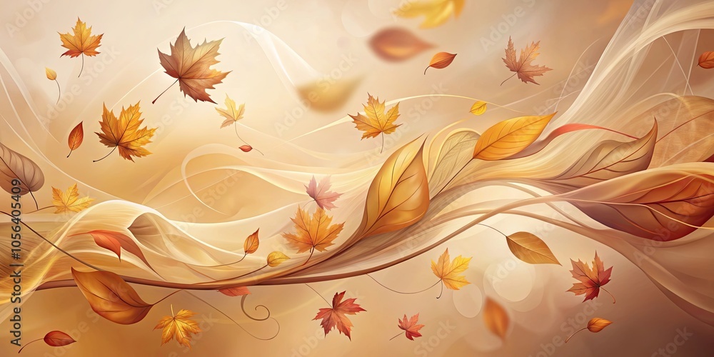 Golden Autumn Leaves Dancing in a Whirlwind of Light and Color Golden Autumn Leaves Dancing in a Whirlwind of Light and Color