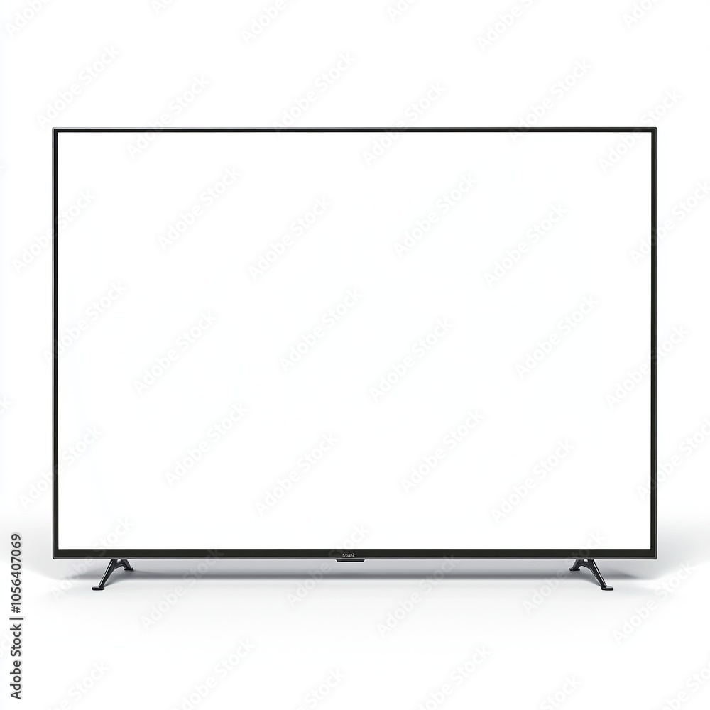 Naklejka premium LED TV box, with white screen cut out isolated on white a background