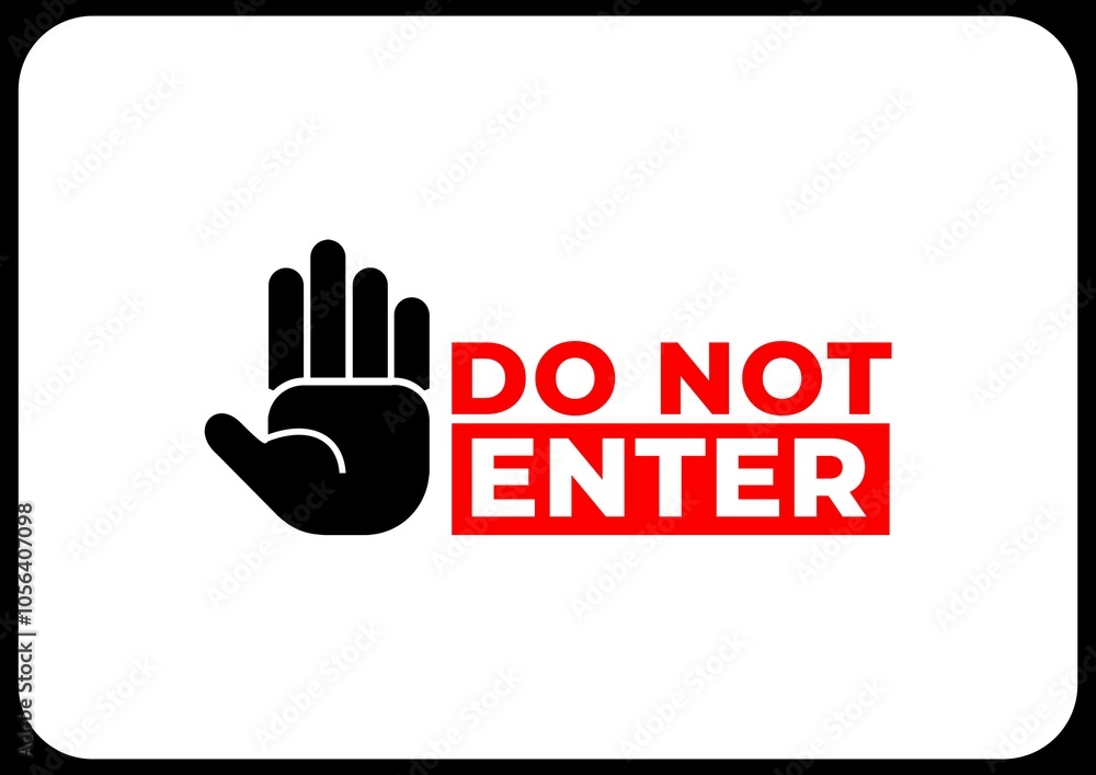 Flat design do not enter sign design Flat design do not enter sign design