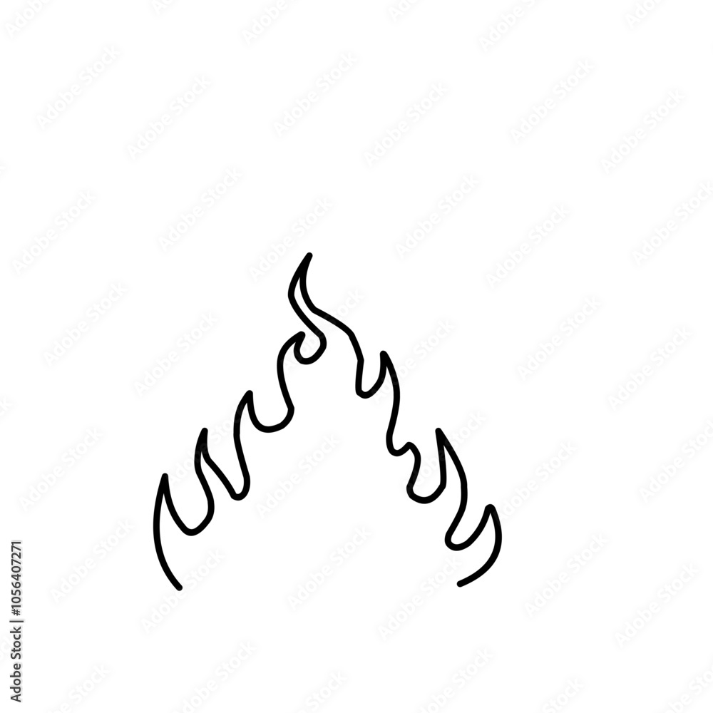 Simple Flame Outline Simple Flame Outline