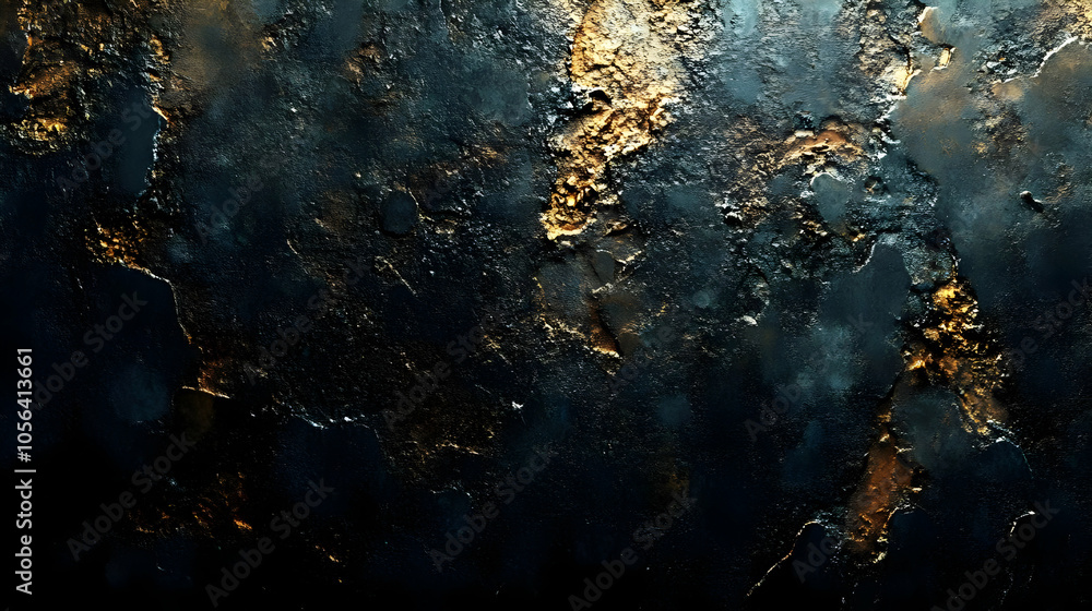 Dark Abstract Background with Gold Veins Dark Abstract Background with Gold Veins